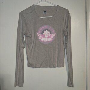 Boys Lie Large Blindsided Fair Play Fitted Longsleeve Crop